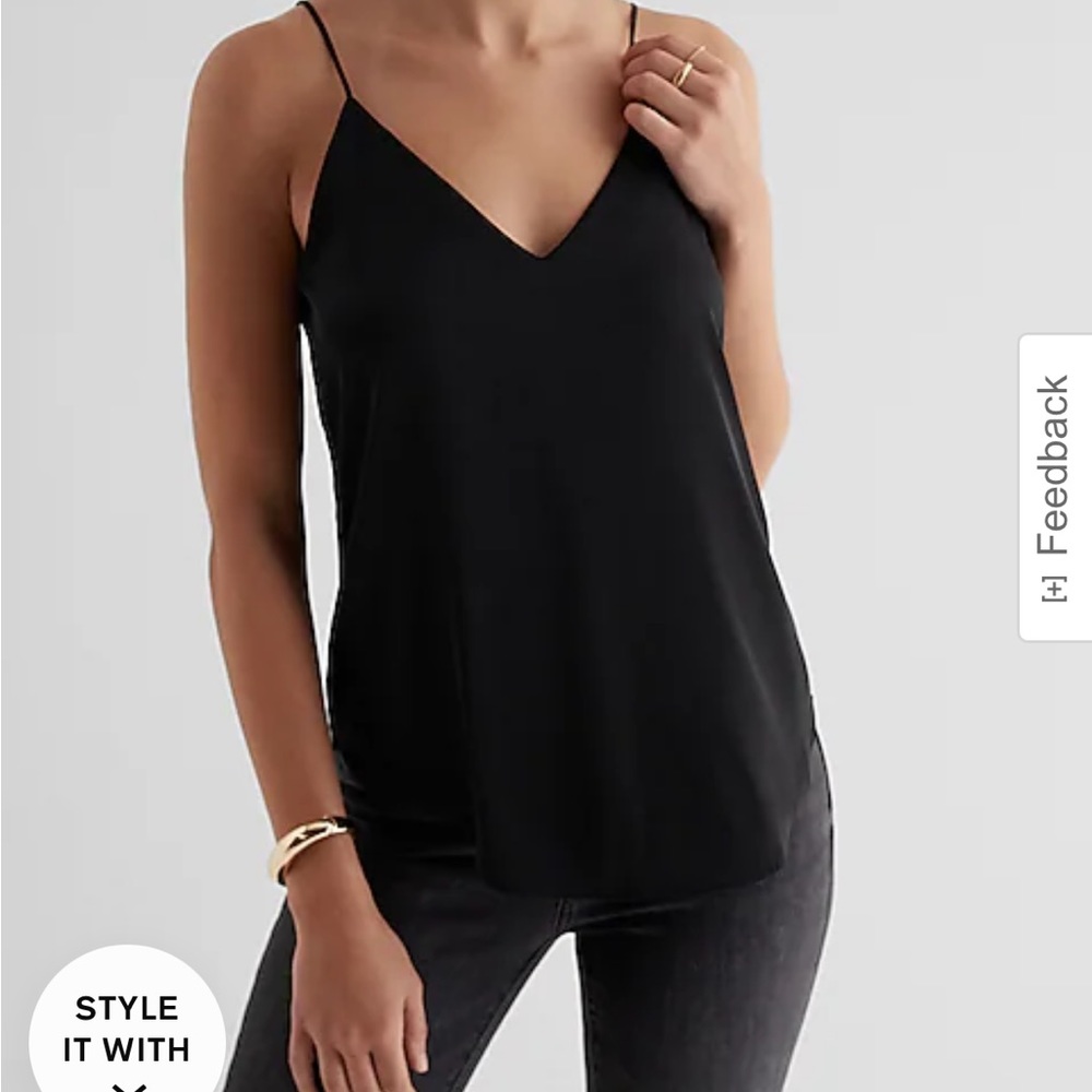 Express Reversible Satin V-Neck Downtown Cami - Small